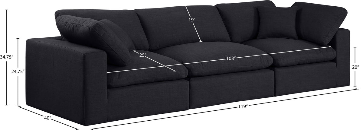 Comfy - Linen Modular Sofa 3 Seats