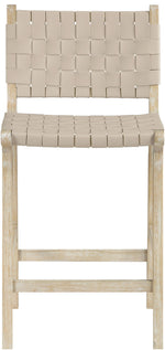 Entwine - Vegan Leather Upholstered Counter Stool - Painted Natural