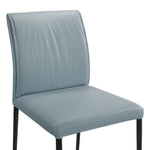 Meriam - Full Back Top Grain Leather Upholstered Metal Dining Chairs (Set of 2)