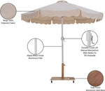 Amalfi - Aluminum Patio Umbrella - Light Brown Base / White Pole