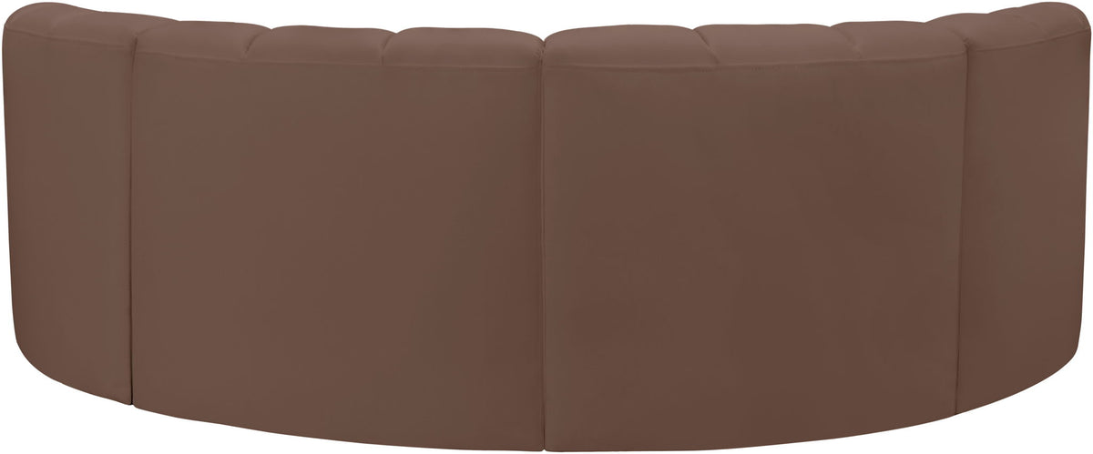 Arc - Faux Leather 4 Piece U-Shaped Modular Sofa