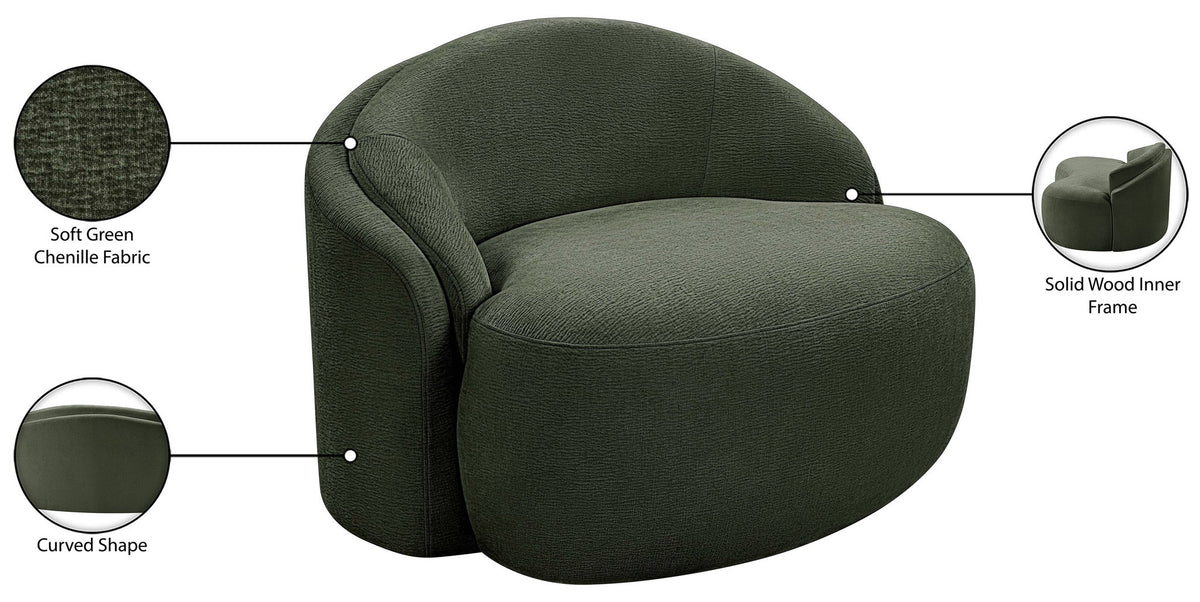 Caspian - Chenille Fabric Upholstered Chair
