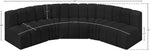 Arc - Boucle Fabric 5 Piece U-Shaped Modular Sofa