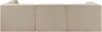 Rummi - Velvet Performance Fabric Upholstered 4 Piece Modular Sectional
