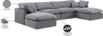 Indulge - Velvet 6 Piece Modular Double Chaise Sectional