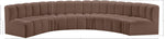 Arc - Faux Leather 6 Piece U-Shaped Modular Sofa