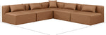 Cube - 5 Piece Modular Corner Armless Sectional