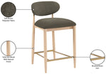 Riccio - Fabric Stool - Natural Frame