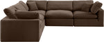 Comfy - 5 Piece Velvet Modular Corner Sectional