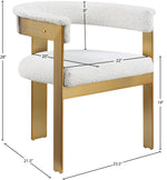 Romeo - Boucle Dining Chair With Gold Base (Set of 2)