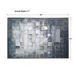 Graphs - Hand Painted Canvas - Blue / Gold / Gray