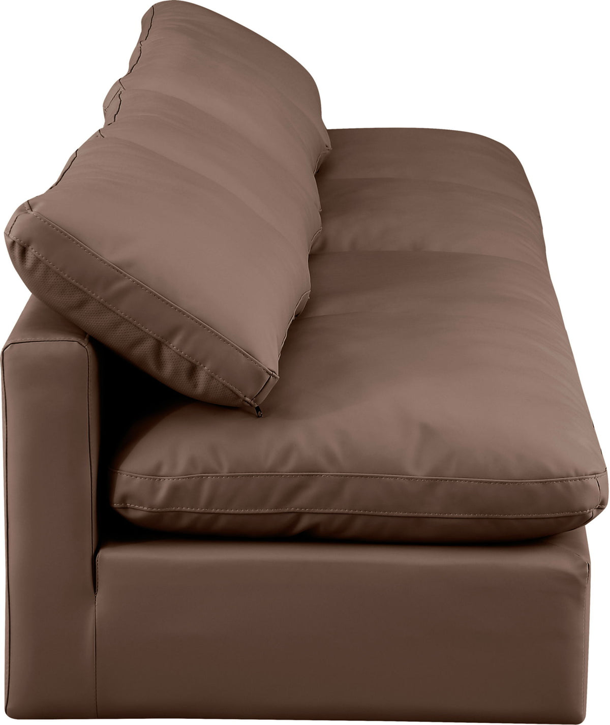 Indulge - Faux Leather 4 Seat Modular Armless Sofa