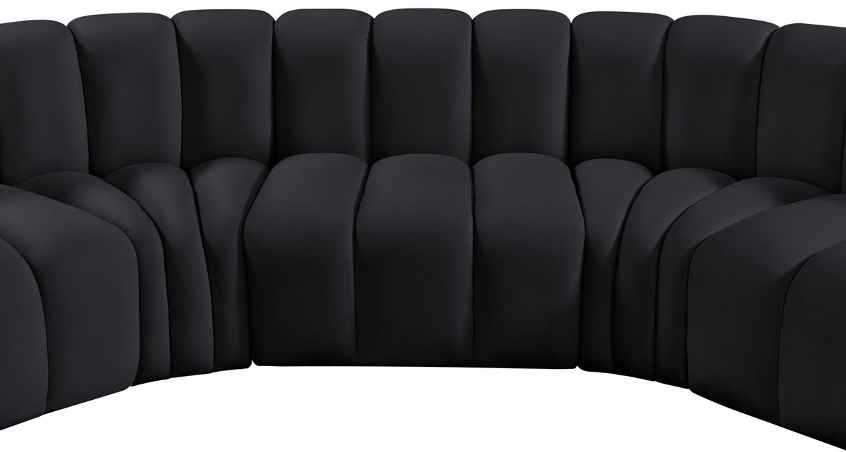 Arc - Velvet 8 Piece Curved Modular Sofa