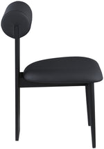 Dario - Faux Leather Dining Chair With Black Frame (Set of 2)