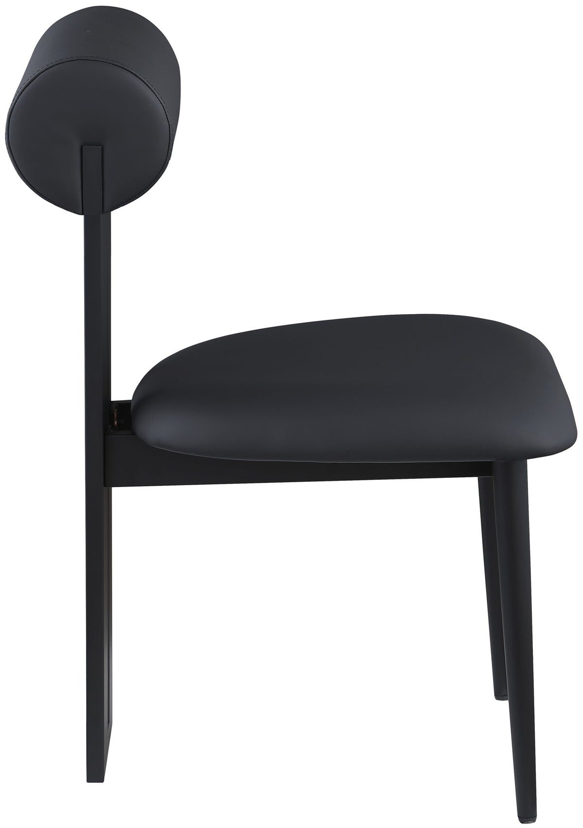 Dario - Faux Leather Dining Chair With Black Frame (Set of 2)