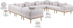 Laguna - 8 Piece Resilient Water Resistant Fabric 142" Upholstered Outdoor Patio Modular Sectional