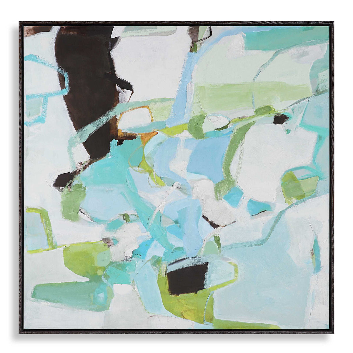 Back To You - Framed Canvas - Blue / Brown / Green