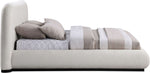 Vaughn - Linen Bed With Black Base