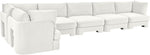 Hammond - Velvet Performance Fabric Upholstered 6 Piece L-Shaped Sectional