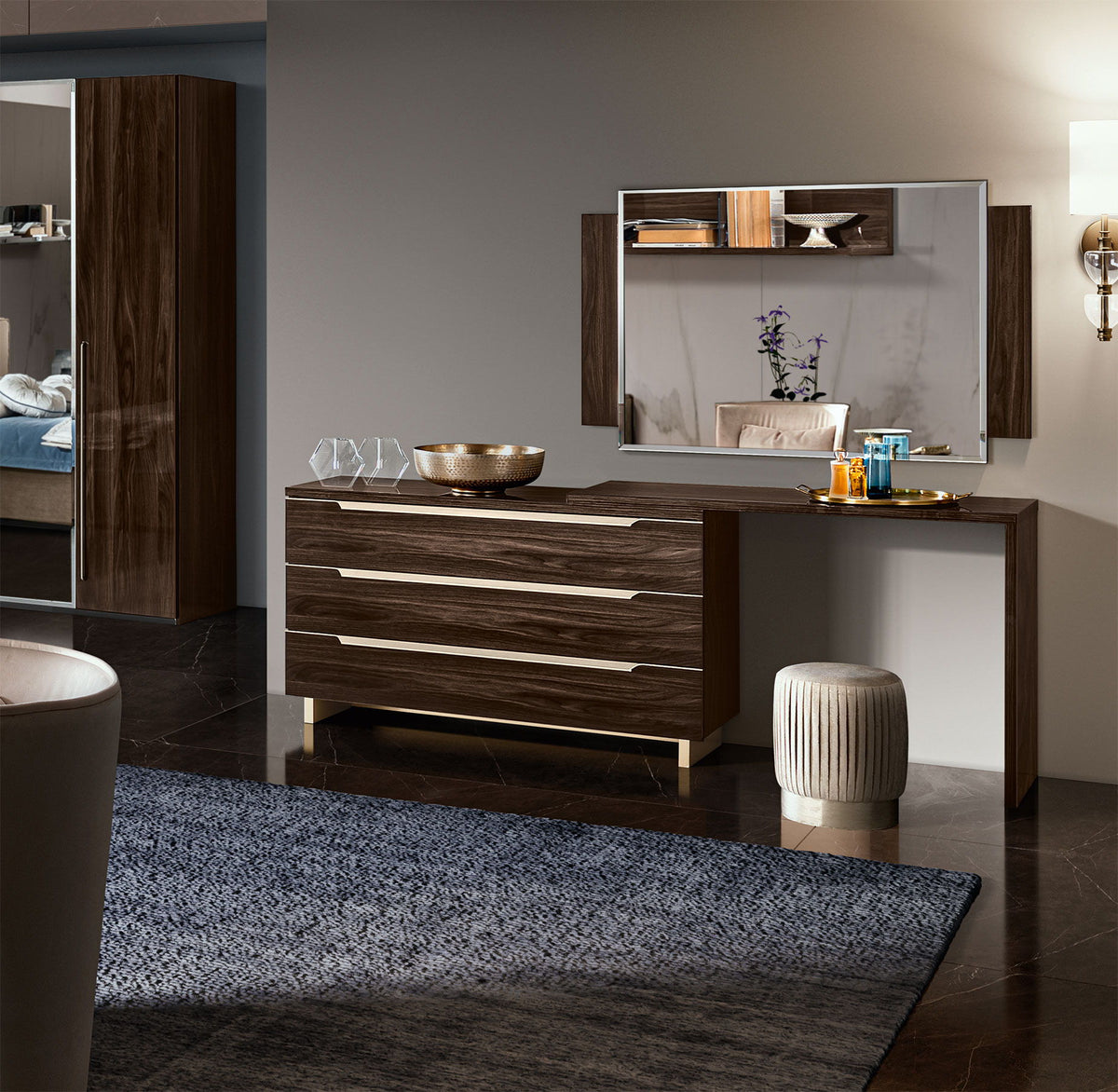 Smart - Single Dresser - Walnut