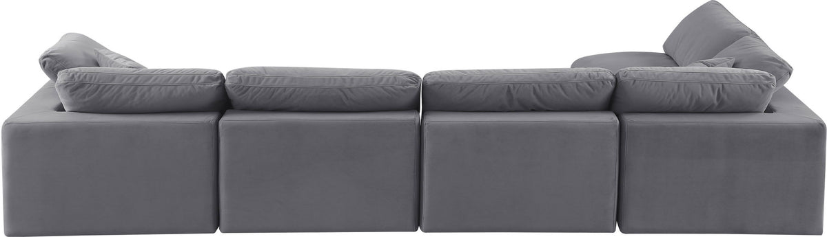 Comfy - 5 Piece Velvet Modular Sectional
