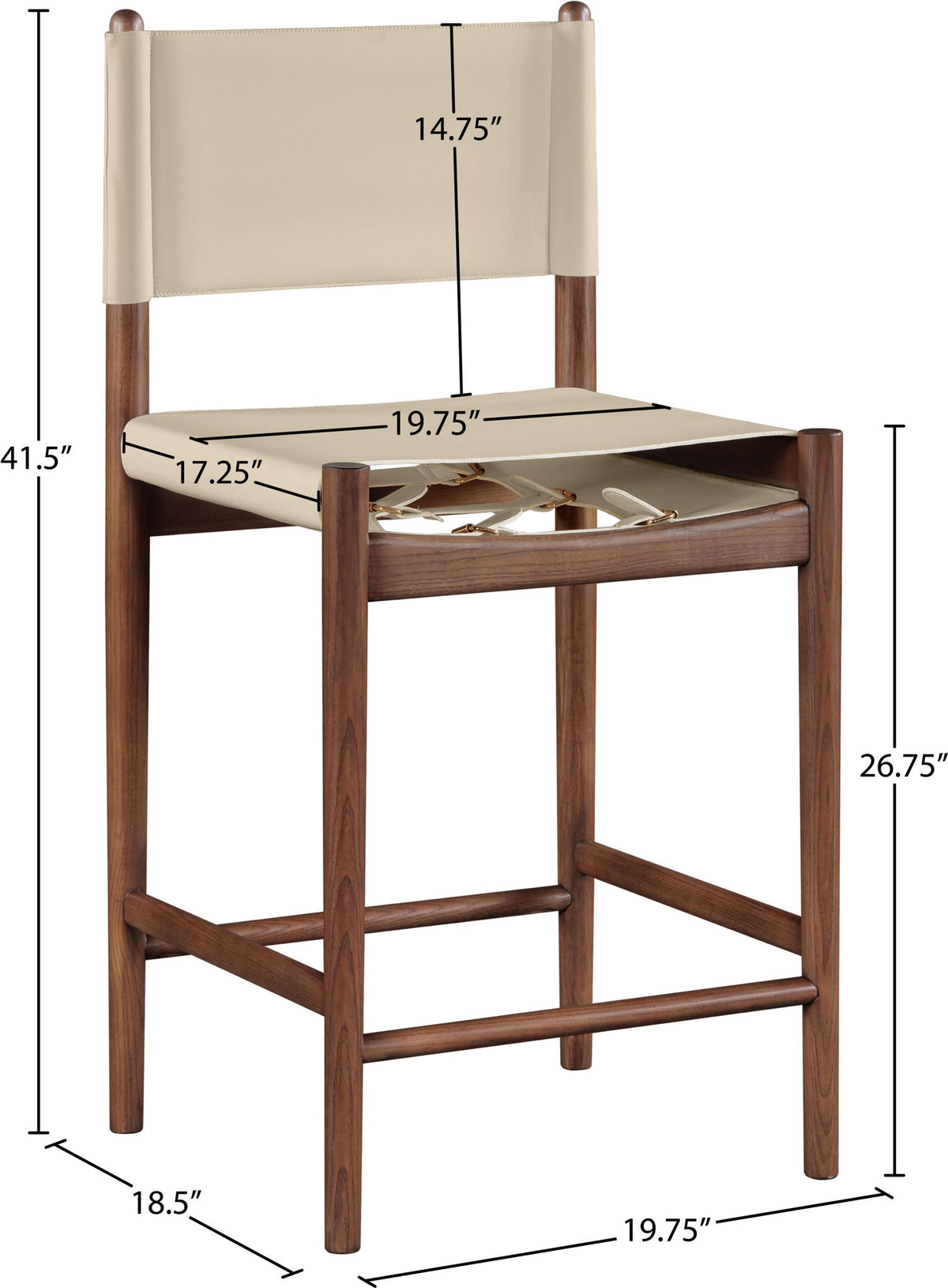 Rawlins - Counter Stool - Walnut Frame