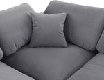 Comfy - 6 Piece Velvet Modular Armless Sectional