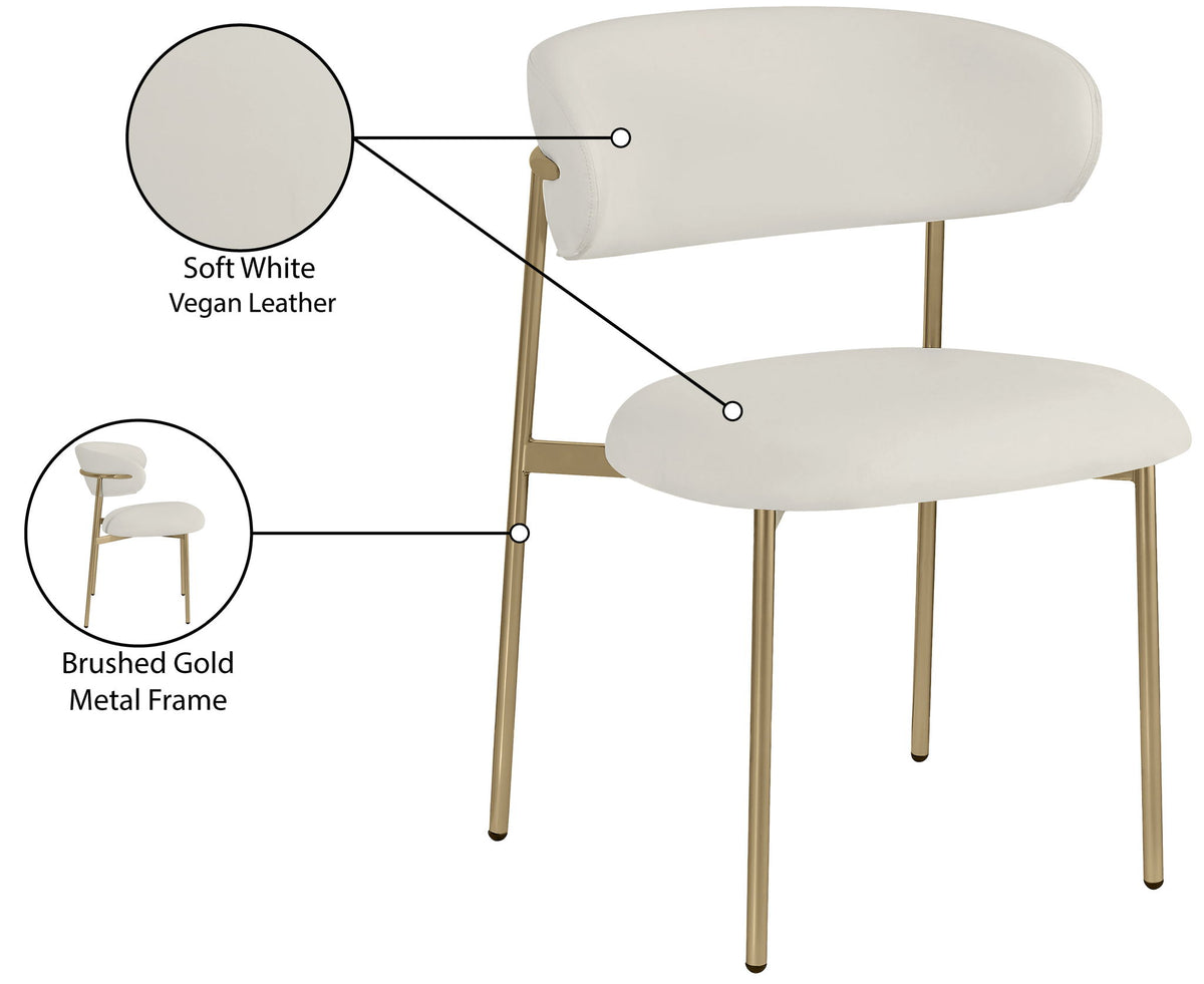 Lupita - Dining Chair With Brushed Gold Legs (Set of 2)