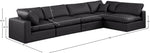 Comfy - 5 Piece Faux Leather Modular Sectional