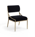 Bastille - Upholstered Dining Side Chair (Set of 2) - Brass Frame