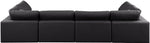 Comfy - 6 Piece Faux Leather Modular Armless Sectional