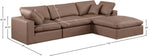 Comfy - 4 Piece Faux Leather Modular Sectional With Chaise
