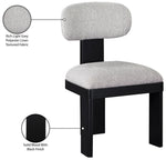 Timbra - Linen Textured Fabric Upholstered Dining Chair (Set of 2) - Black Base