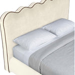 Tempo - Velvet Upholstered Bed - Cream