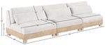 Turin - Chenille Fabric Upholstered Modular Sectional - White