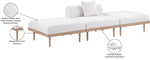 Laguna - 3 Piece Resilient Water Resistant Fabric Outdoor Patio Armless Modular Sofa