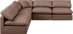 Indulge - Faux Leather 5 Piece Modular Corner Armless Sectional