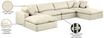 Comfy - 6 Piece Faux Leather Modular Double Chaise Sectional