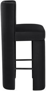 Zuno - Velvet Performance Fabric Upholstered Bar Stool (Set of 2)