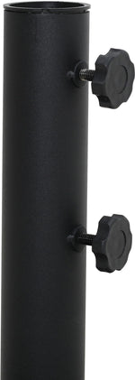Fiji - Aluminum Patio Umbrella With Round Black And White Base
