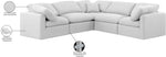 Indulge - Linen 5 Piece Modular Corner Sectional - White