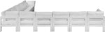 Nizuc - Outdoor Patio 10 Piece Modular Sectional With White Frame