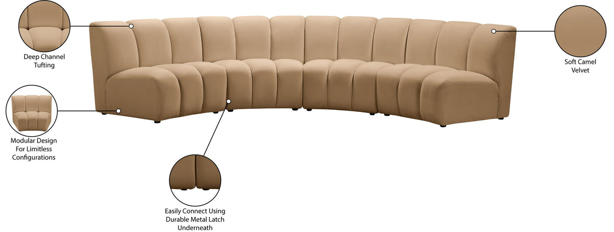 Infinity - 4 Piece Modular Sectional - Camel