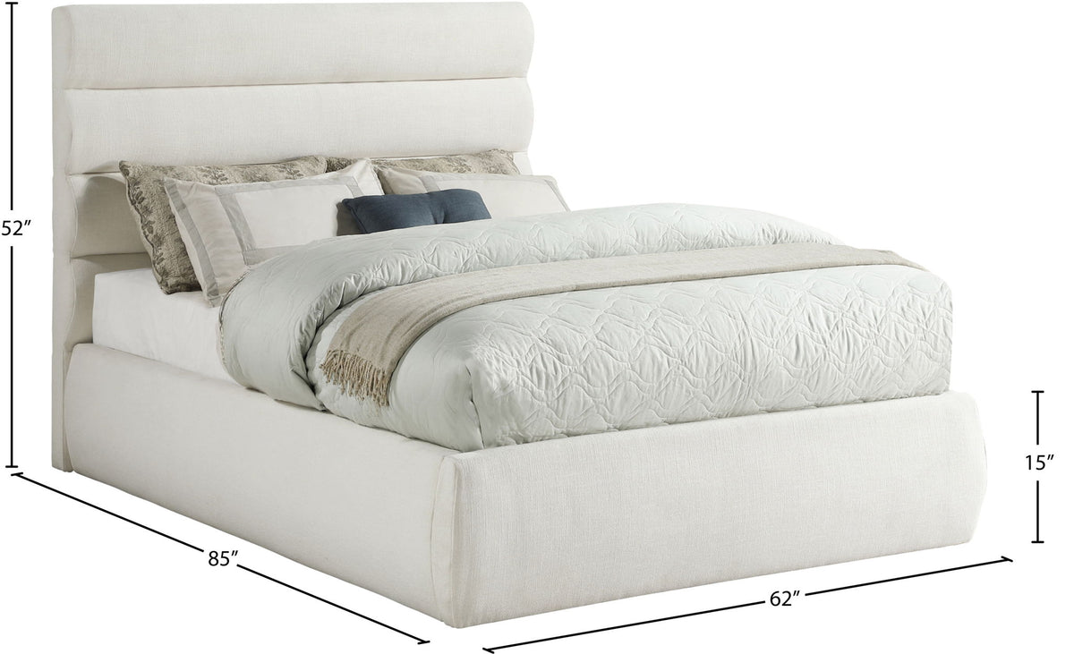 Adam - Linen Fabric Bed With 52" Headboard