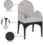 Waldorf - Chenille Dining Arm Chair With Black Legs