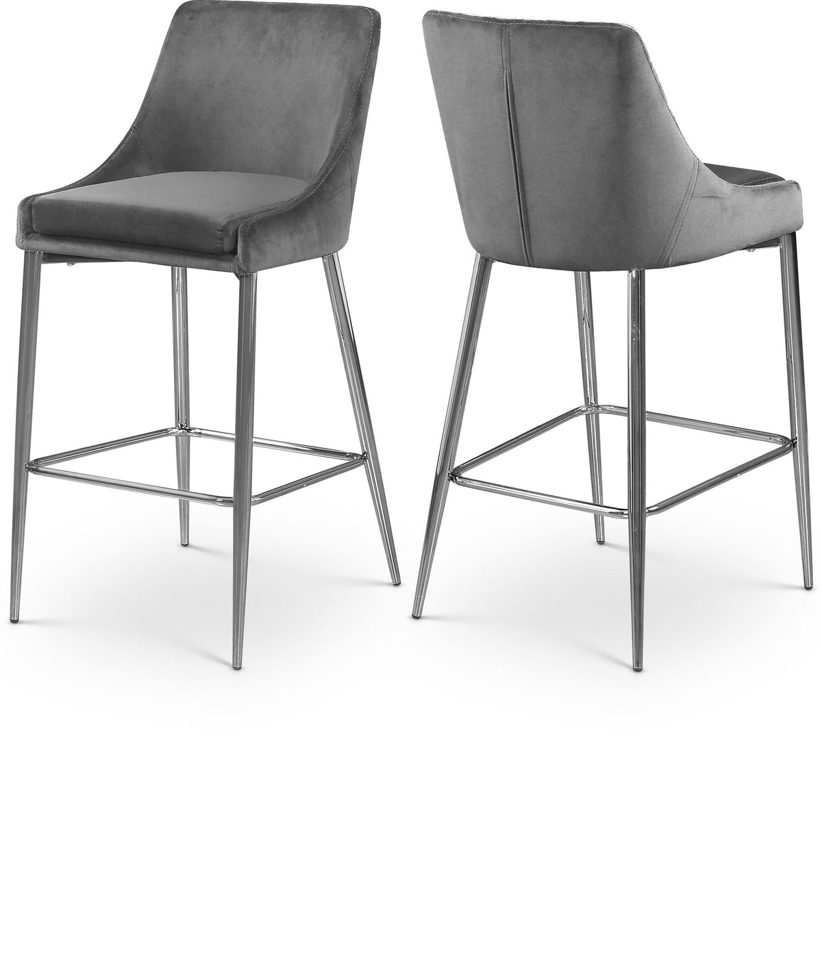 Karina - Stool with Chrome Legs (Set of 2)