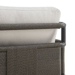 Brampton - 93" Metal Outdoor Sectional With Cushions - Gray / Off White