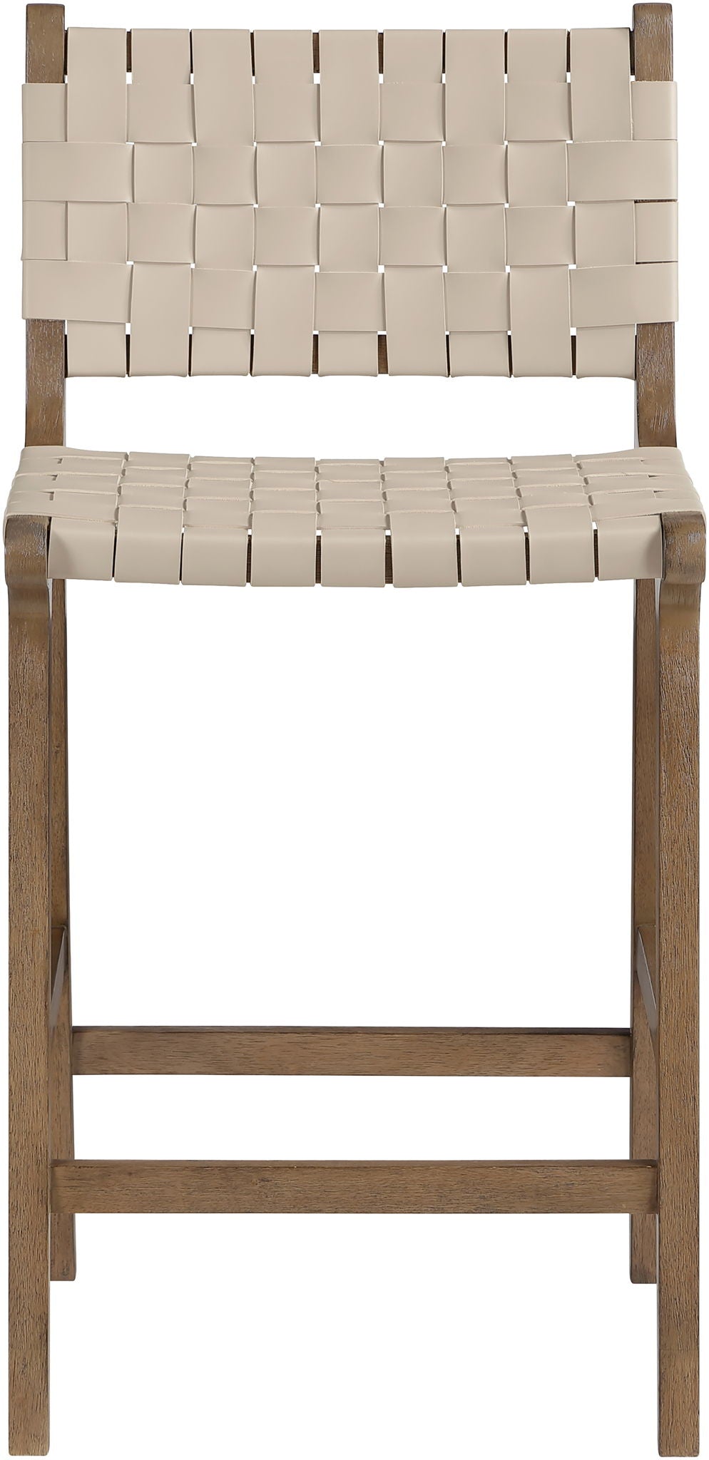 Entwine - Vegan Leather Upholstered Counter Stool - Painted Brown