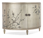 Melange - Marguerite 2-Door Demilune Chest - Silver