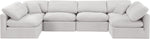Indulge - Velvet 6 Piece Modular U-Shaped Sectional